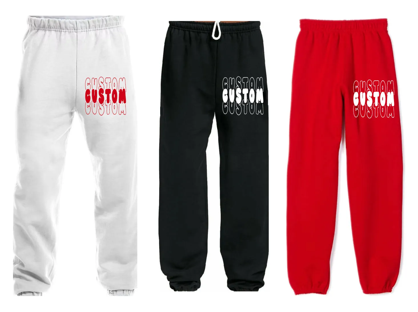 Customize Your Own Bubble Text Sweatpants