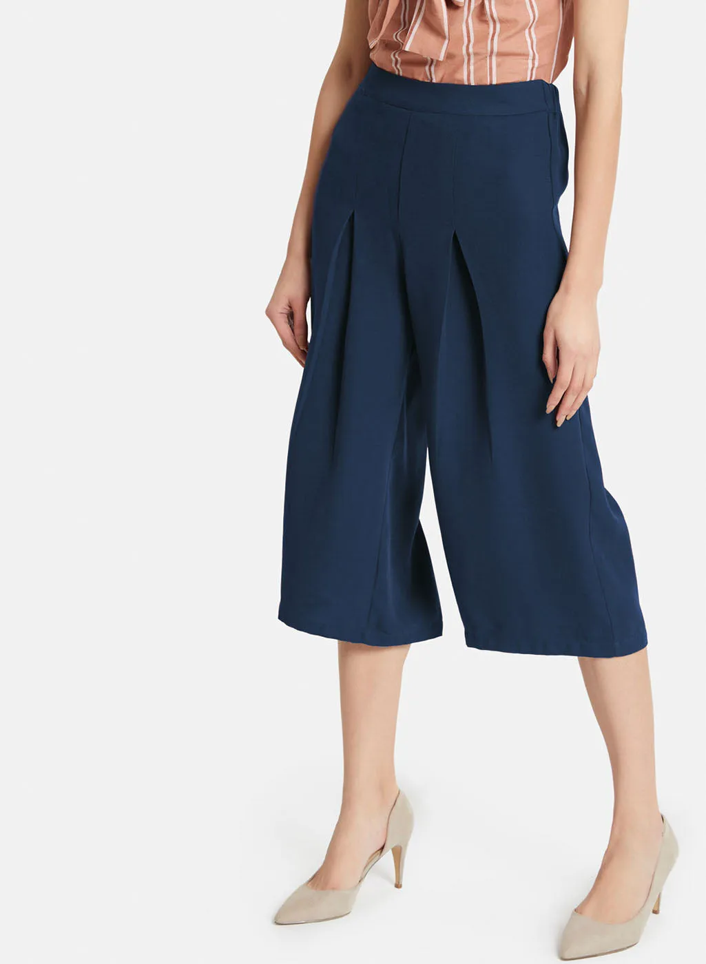 Detailed Pleated Culottes