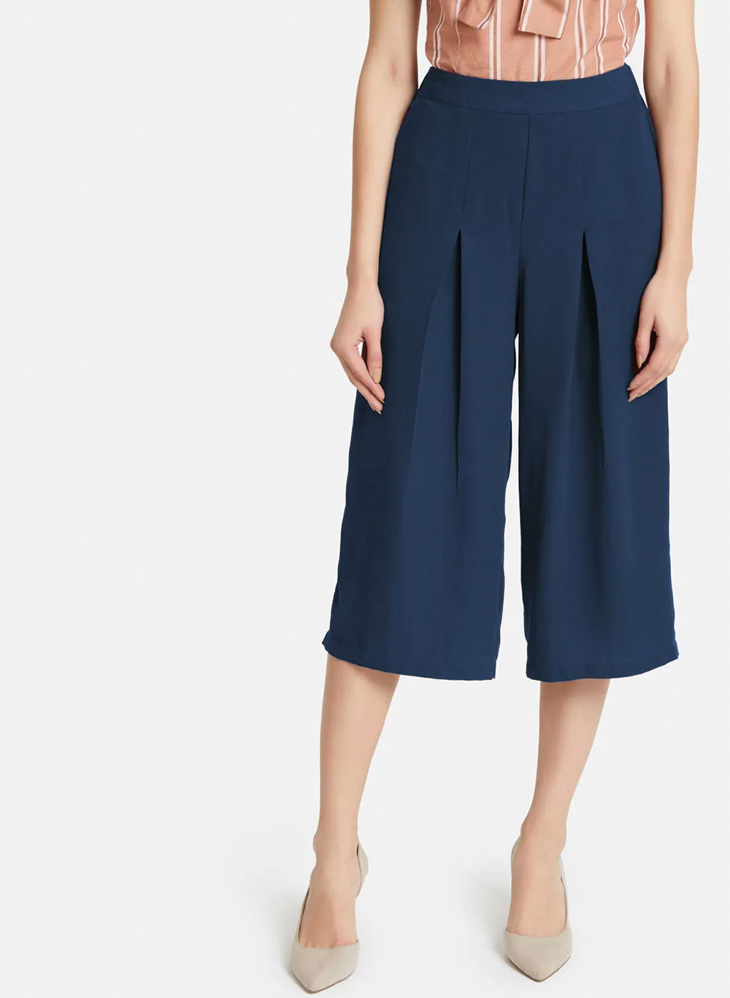 Detailed Pleated Culottes