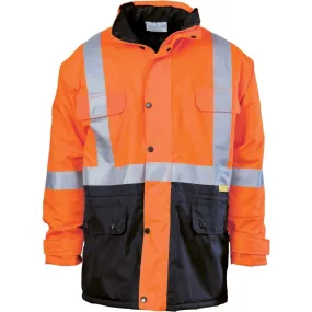 Dnc Workwear Hi-vis Two-tone Quilted Jacket With 3m Reflective Tape - 3863