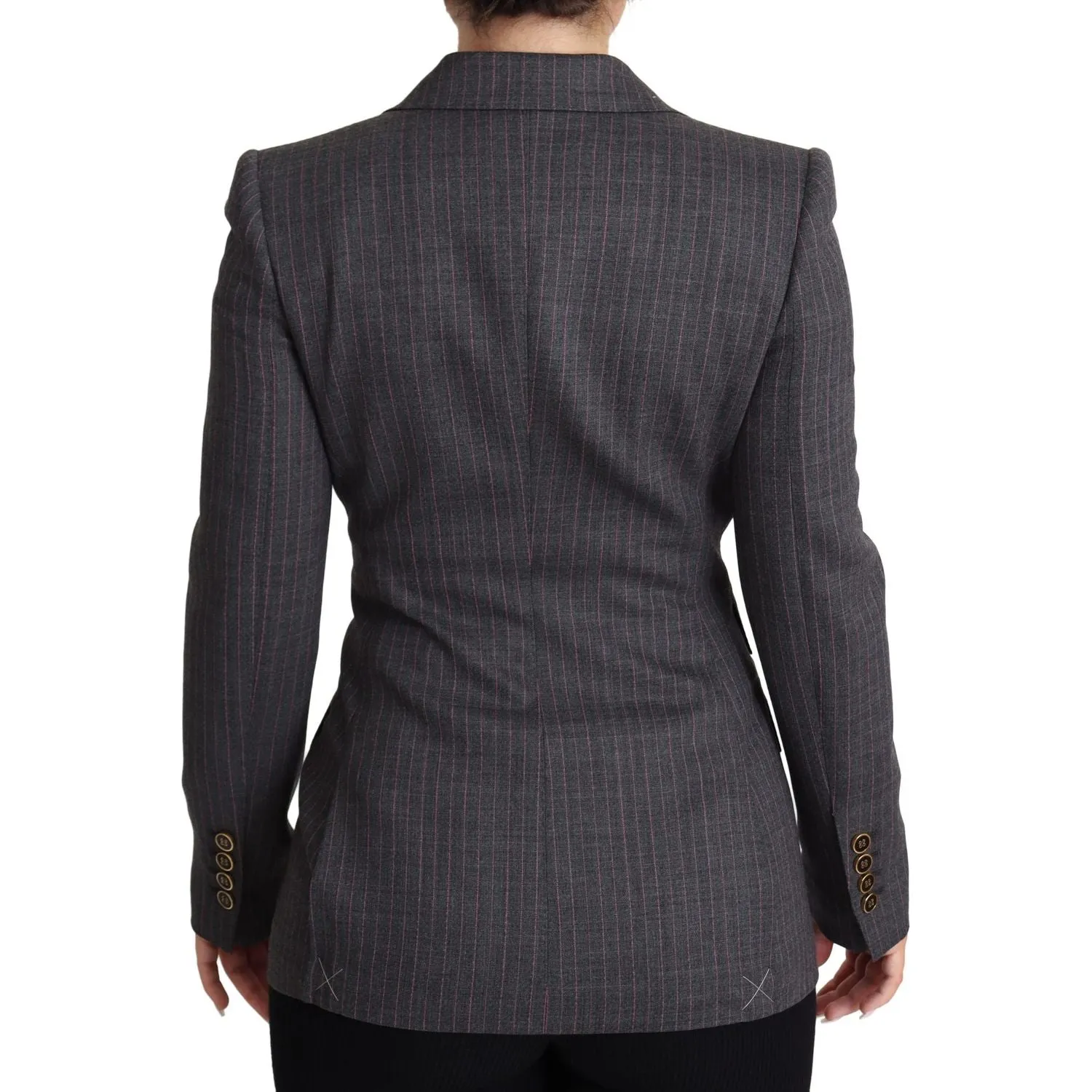 Dolce & Gabbana Elegant Gray Stretch Wool Blazer