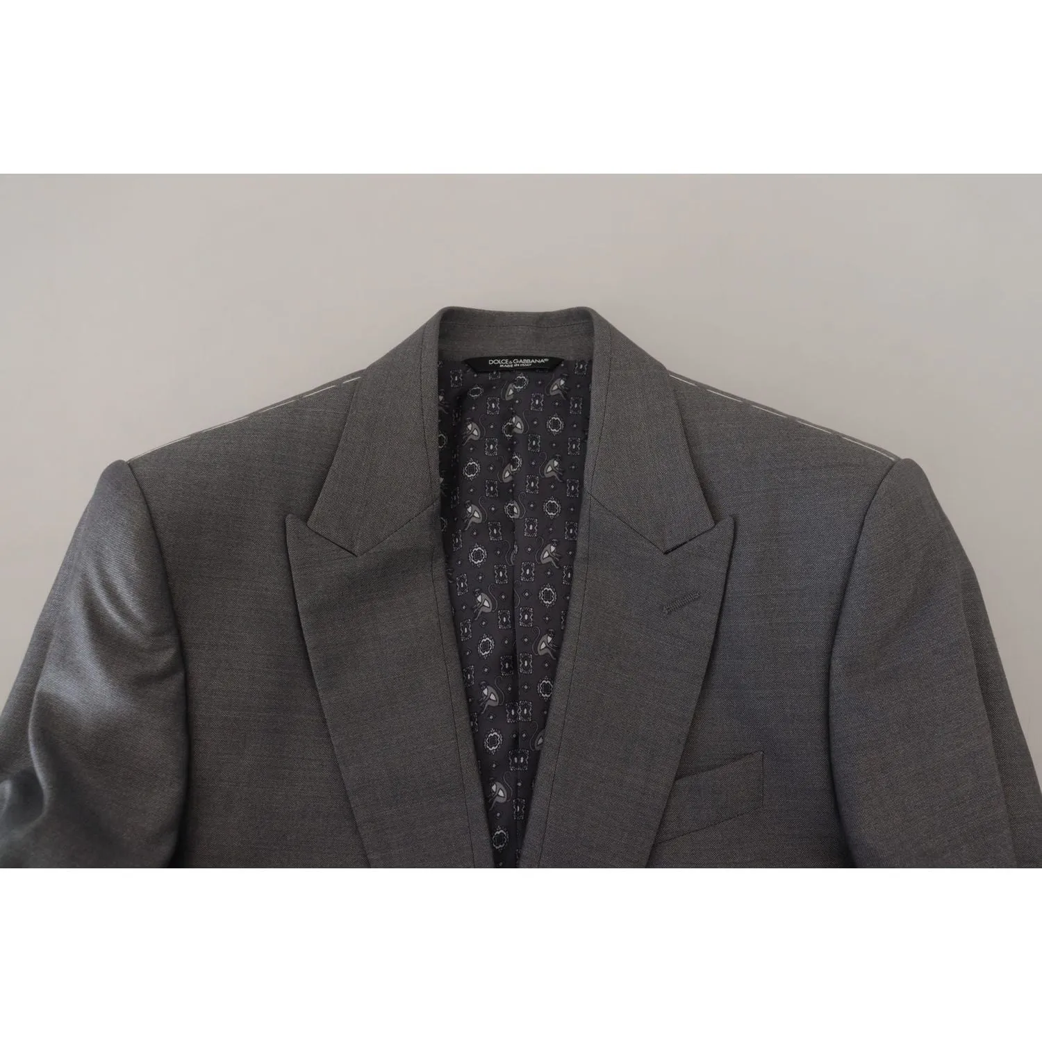 Dolce & Gabbana Elegant Light Gray Sicilia Blazer Jacket