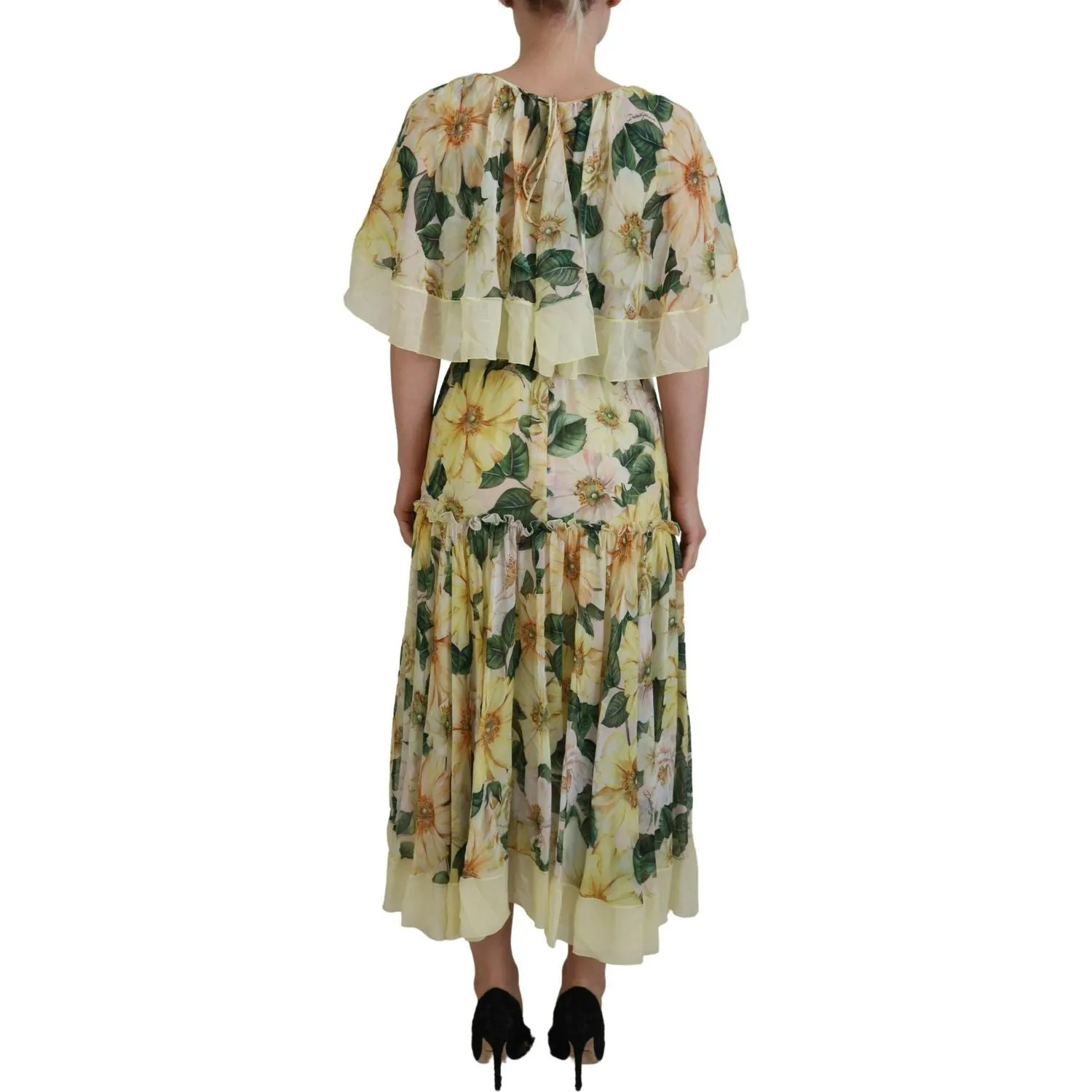 Dolce & Gabbana Elegant Silk Floral Maxi Dress