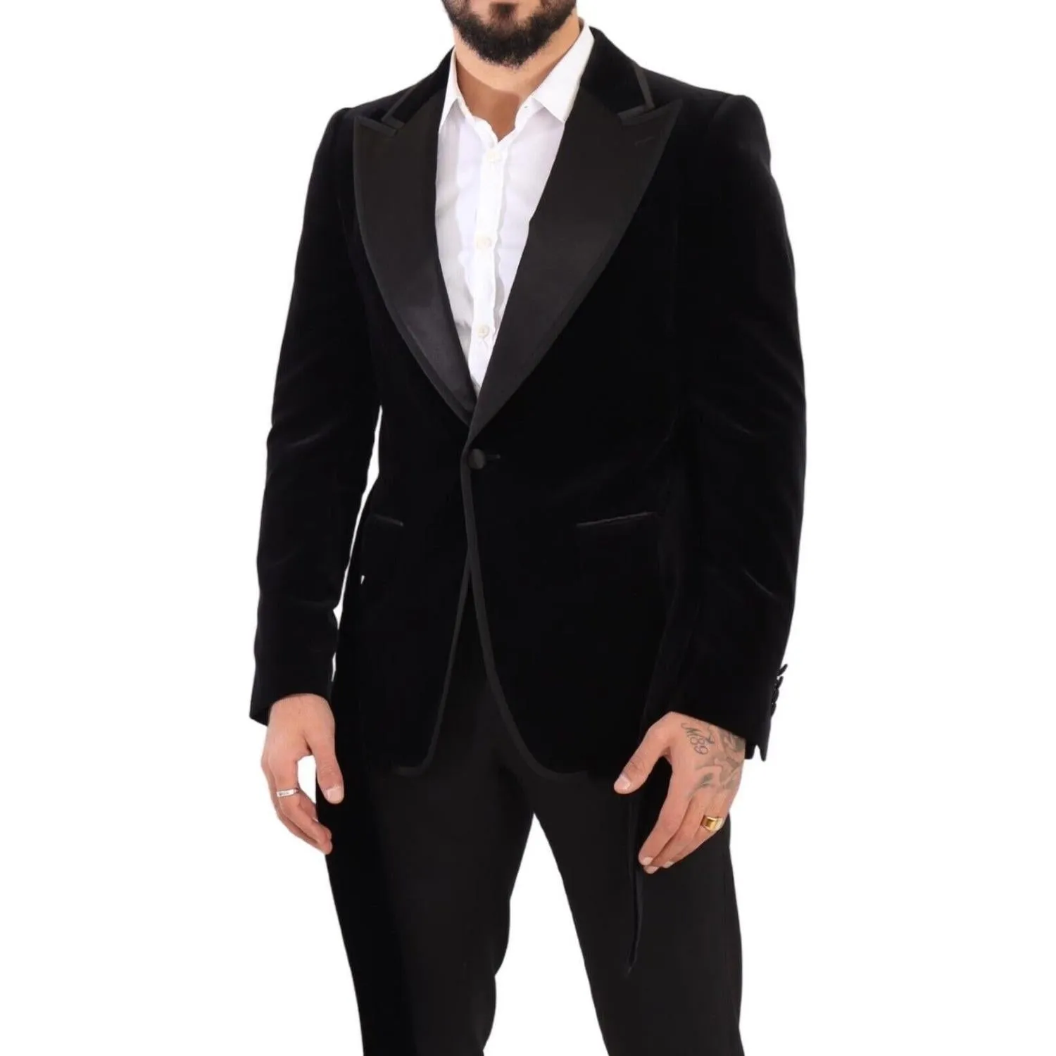 Dolce & Gabbana Elegant Single Breasted Velvet Blazer