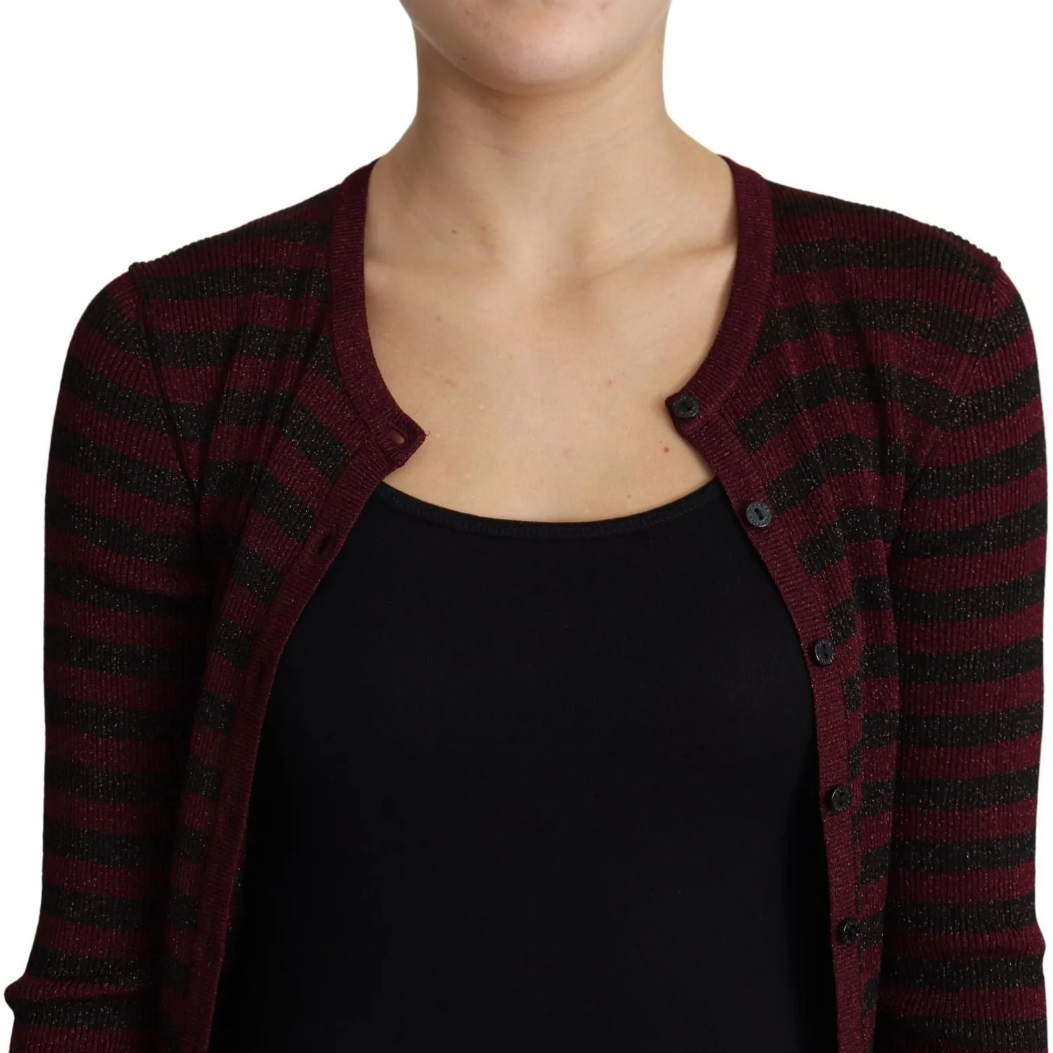 Dolce & Gabbana Elegant Striped Viscose Cardigan