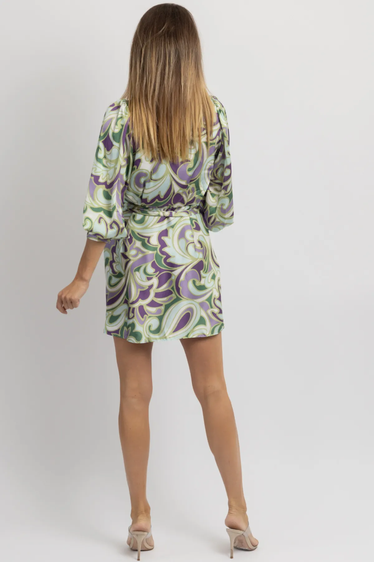 DREAM LILY GREEN   LAVENDER DRESS