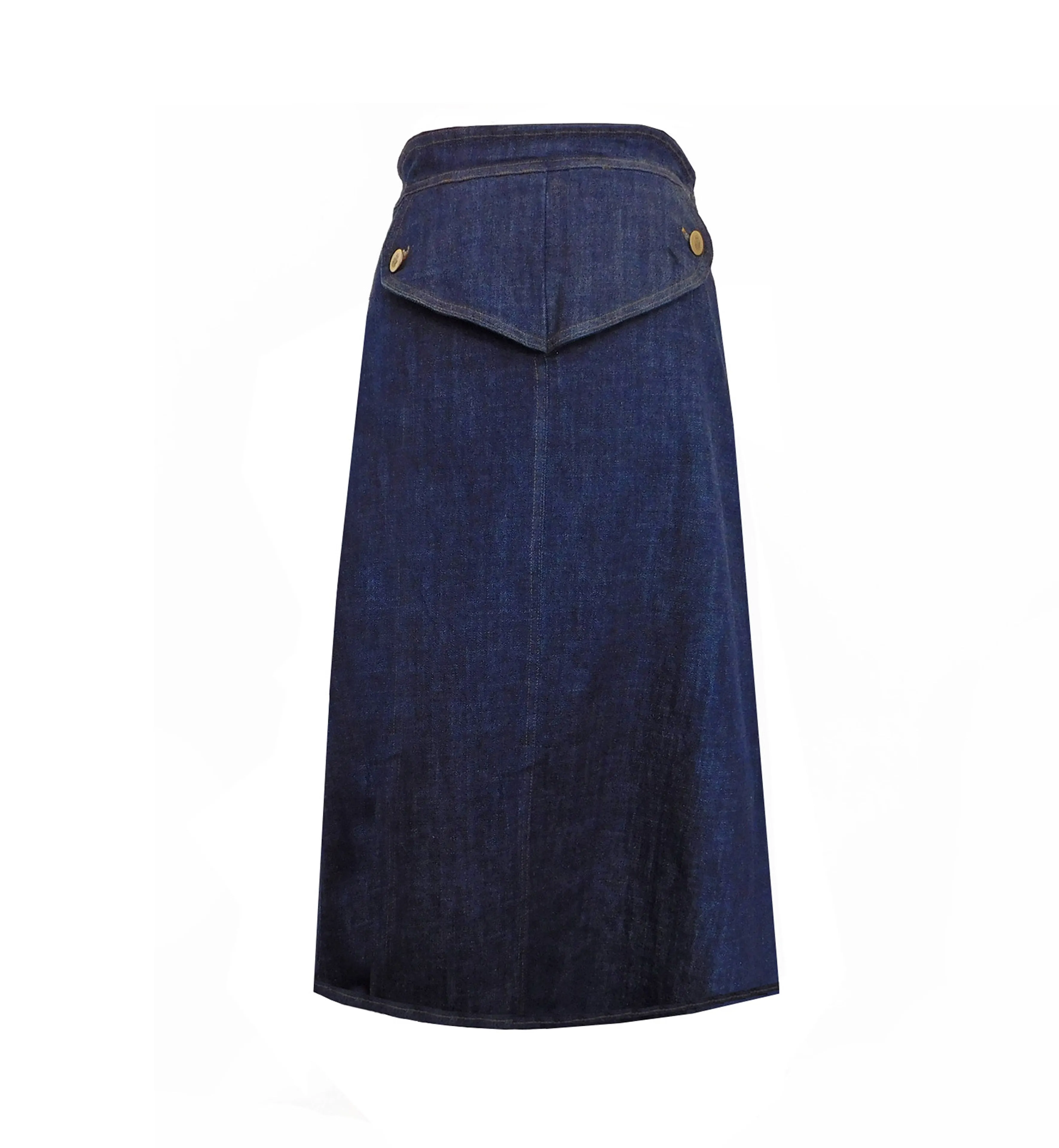 ER-ZUM-AH Asantewaa Blue Denim Bumper Skirt