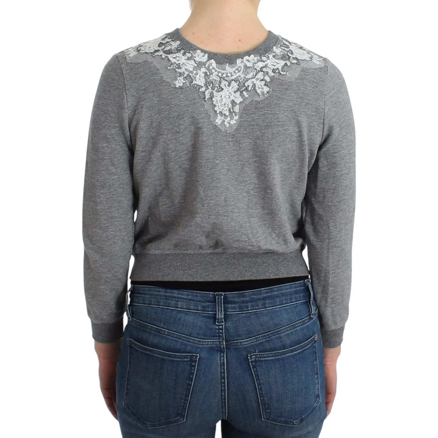 Ermanno Scervino Chic Gray Cotton Blend Short Cardigan