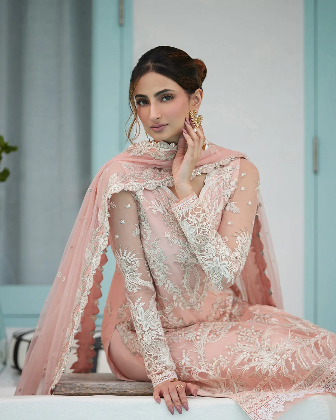 Faiza Saqlain Liliana x Palak Tiwari Luxury Lawn Collection 2024 – Valetta