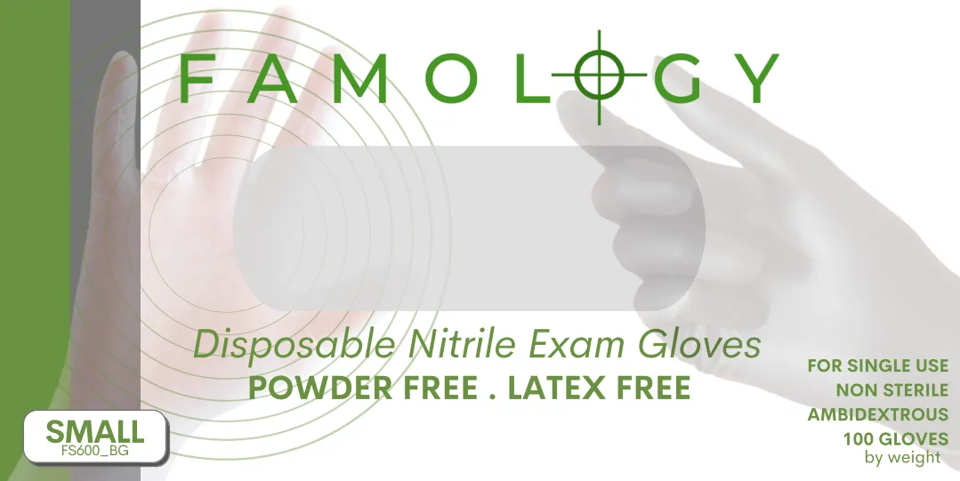 Famology Disposable Nitrile Exam Gloves - Wholesale