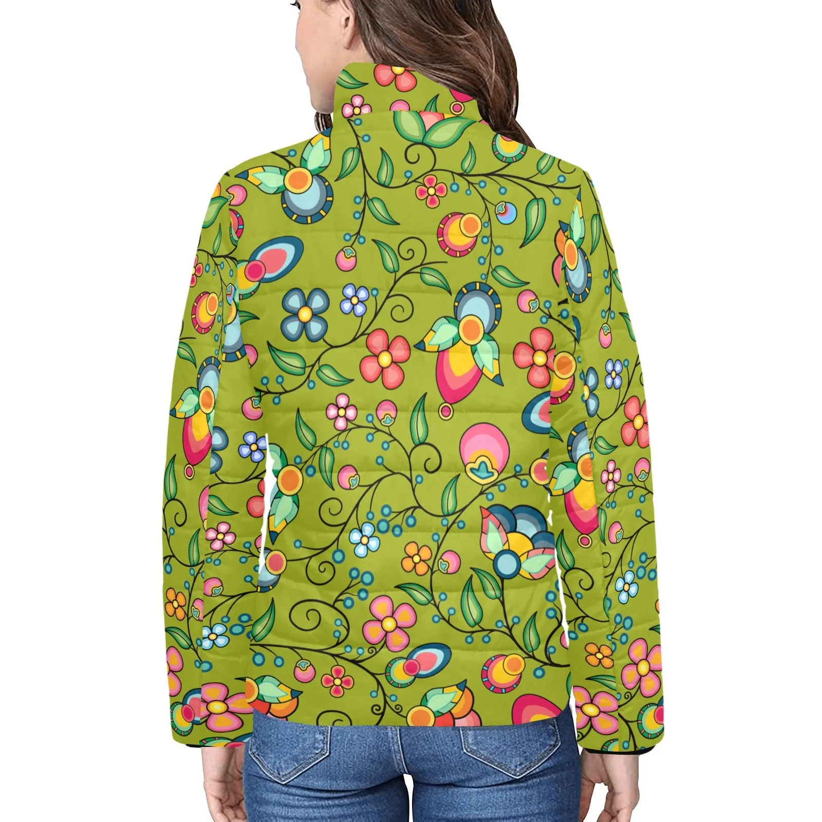 Floral Bounty Sweetgrass Women's Padded Jacket