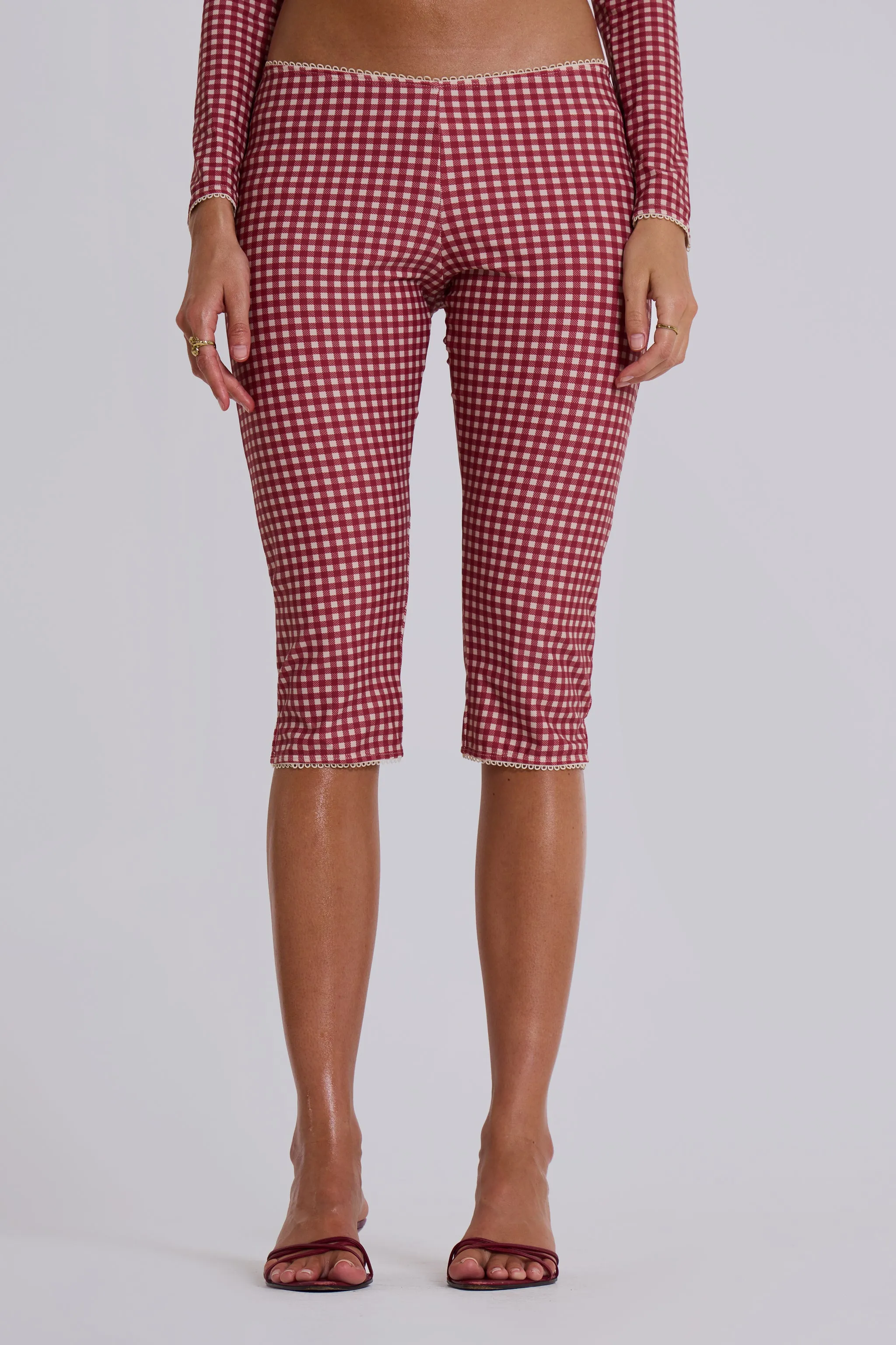 Freda Gingham Swim Capri Trousers