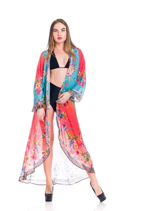 Free spirit, flowing Duster, kimono, resort-wear, perfect coverup or pair it with shorts