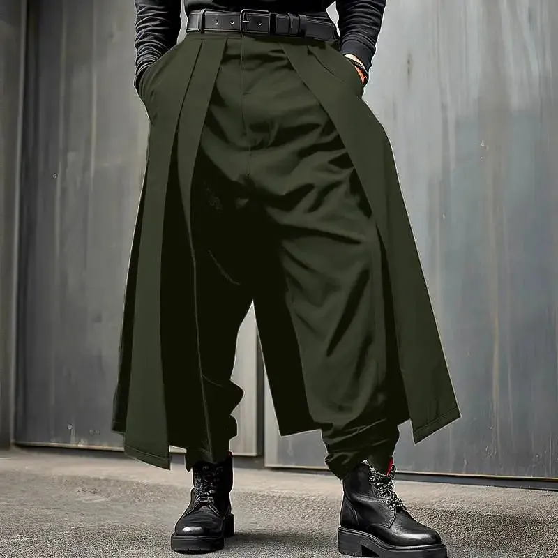 Funki Buys | Skirts | Men's Women's Irregular Pleated Pant/Skirt