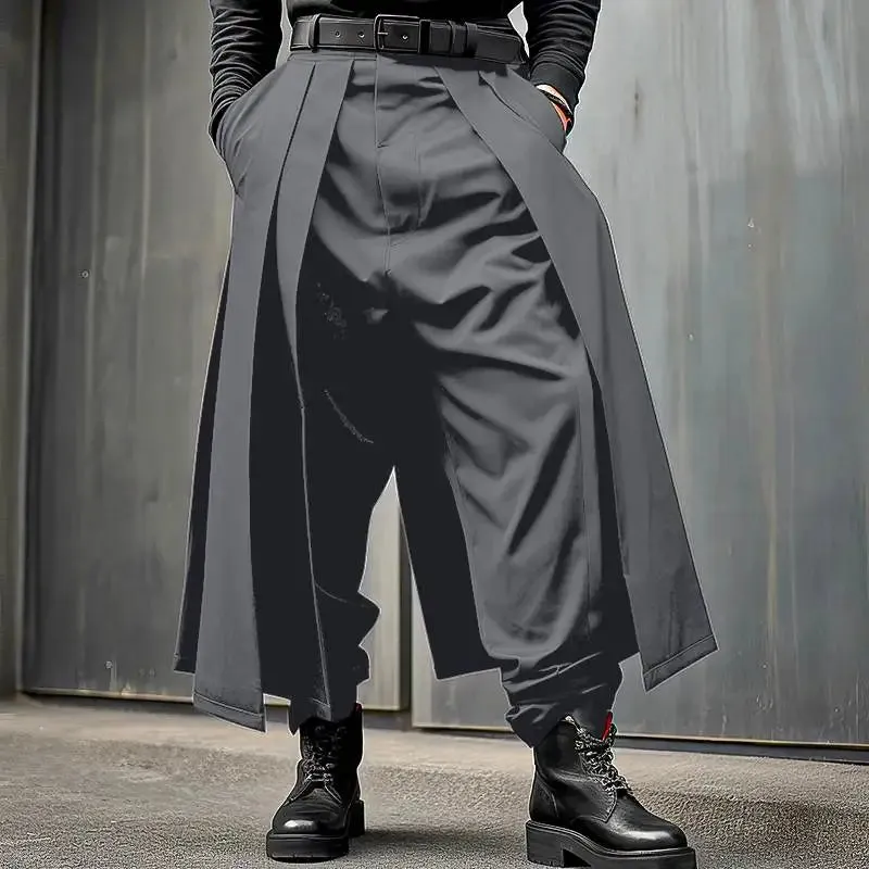 Funki Buys | Skirts | Men's Women's Irregular Pleated Pant/Skirt