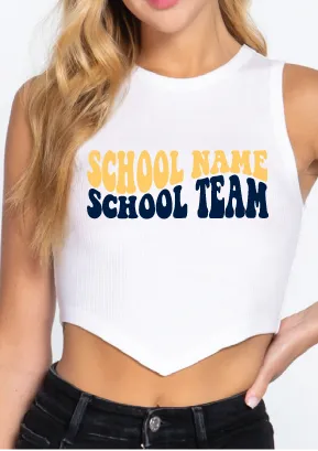 GameDay Perfection Super Crop V College Crop Top