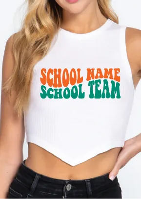 GameDay Perfection Super Crop V College Crop Top