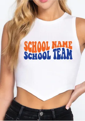 GameDay Perfection Super Crop V College Crop Top