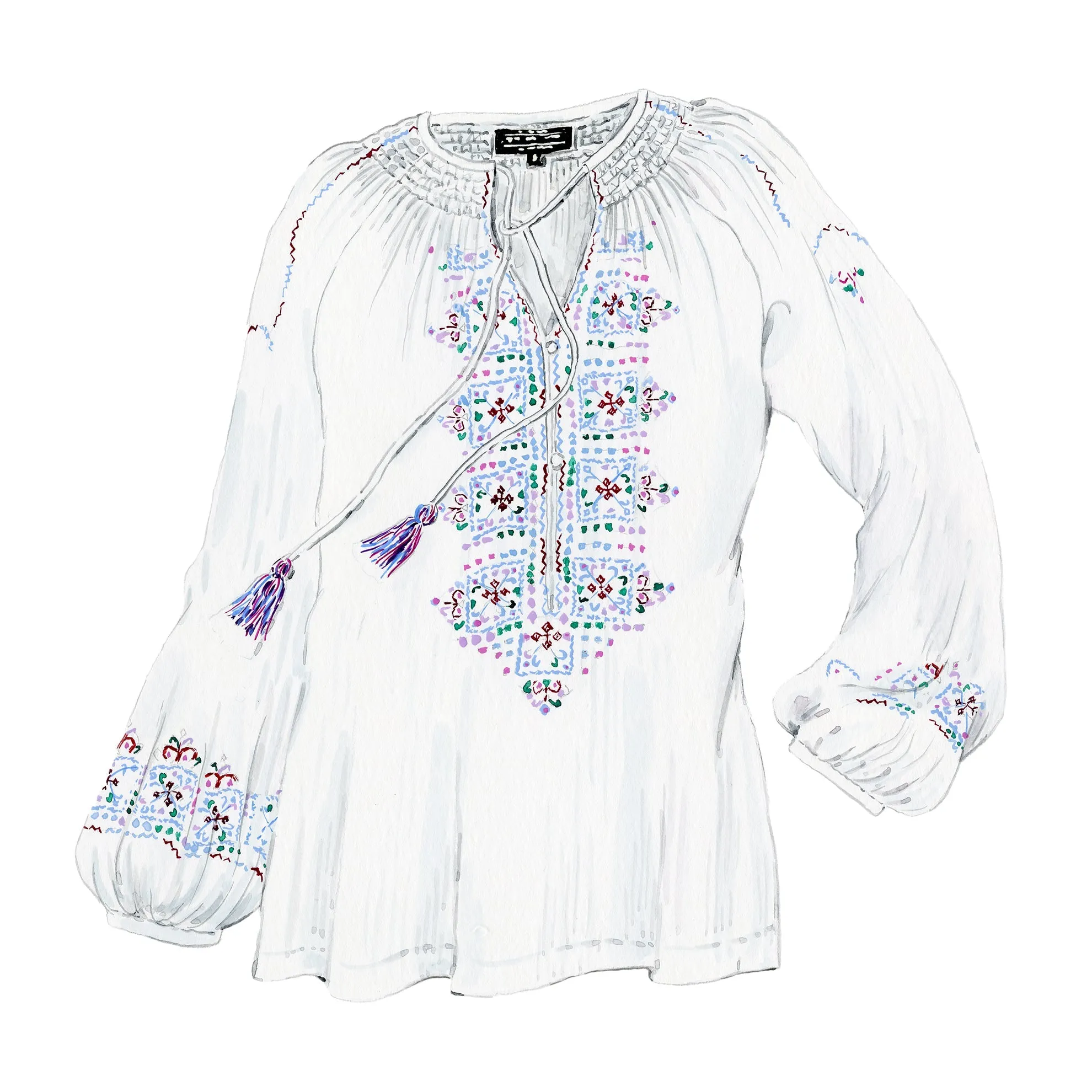 Geometric Embroidered Tunic