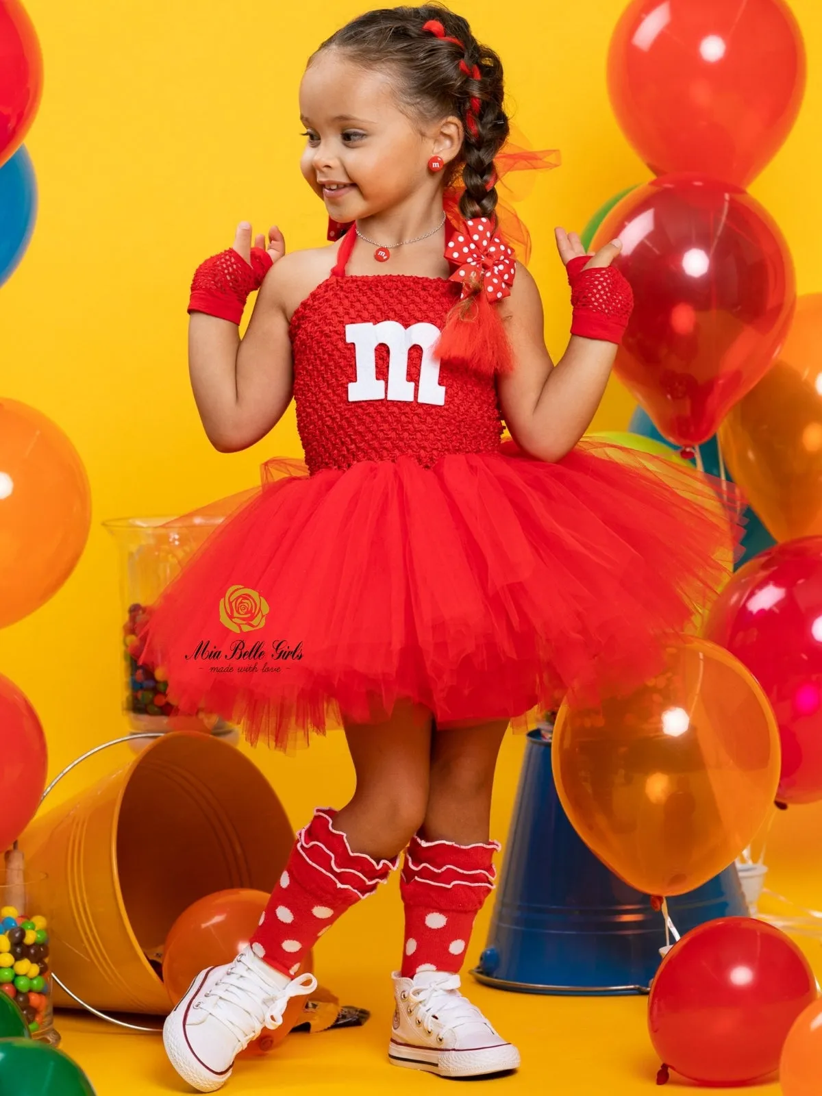 Girls M&M's Candies Trio Inspired Tutu Costume