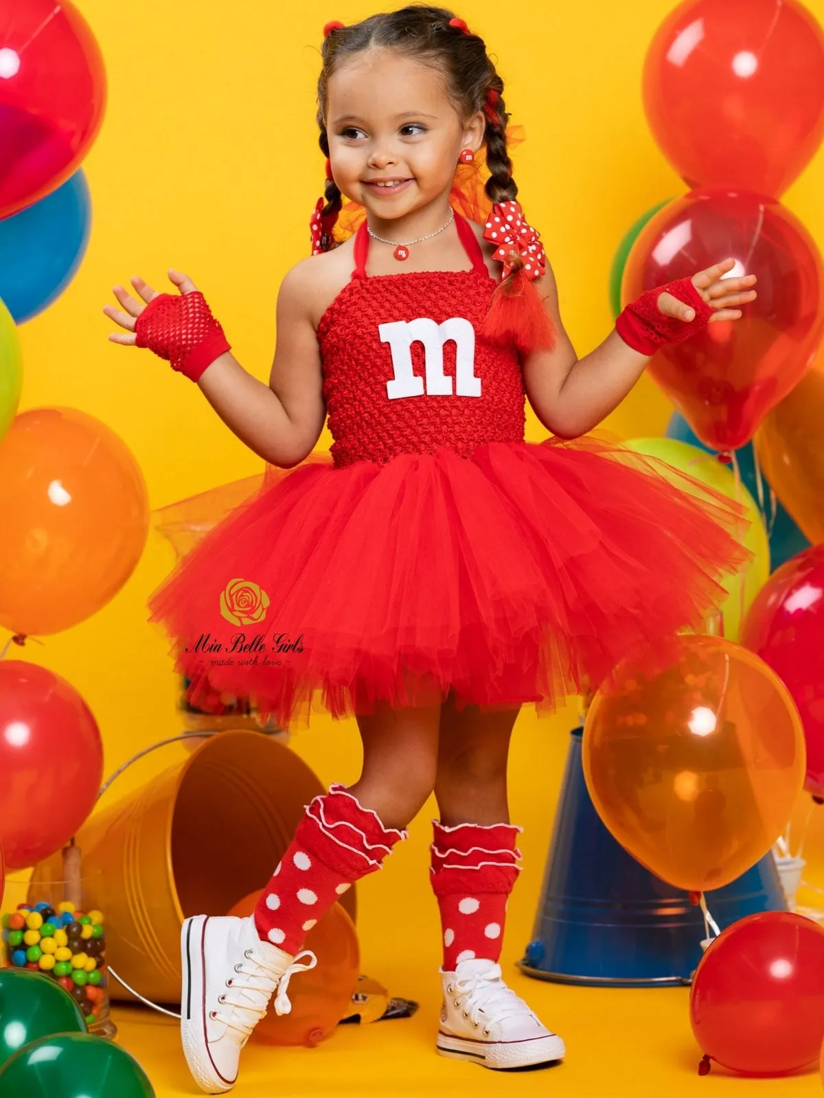 Girls M&M's Candies Trio Inspired Tutu Costume