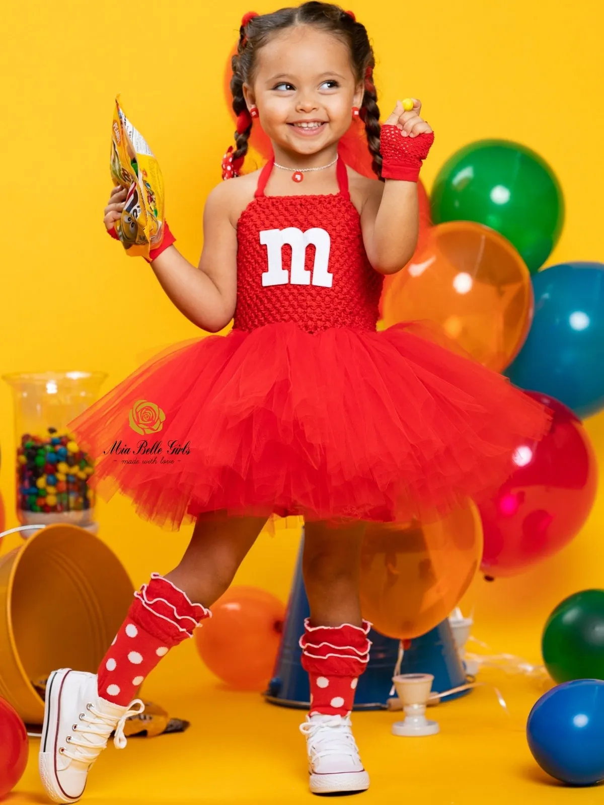 Girls M&M's Candies Trio Inspired Tutu Costume