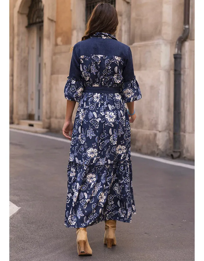 Giulia Dress Navy Floral