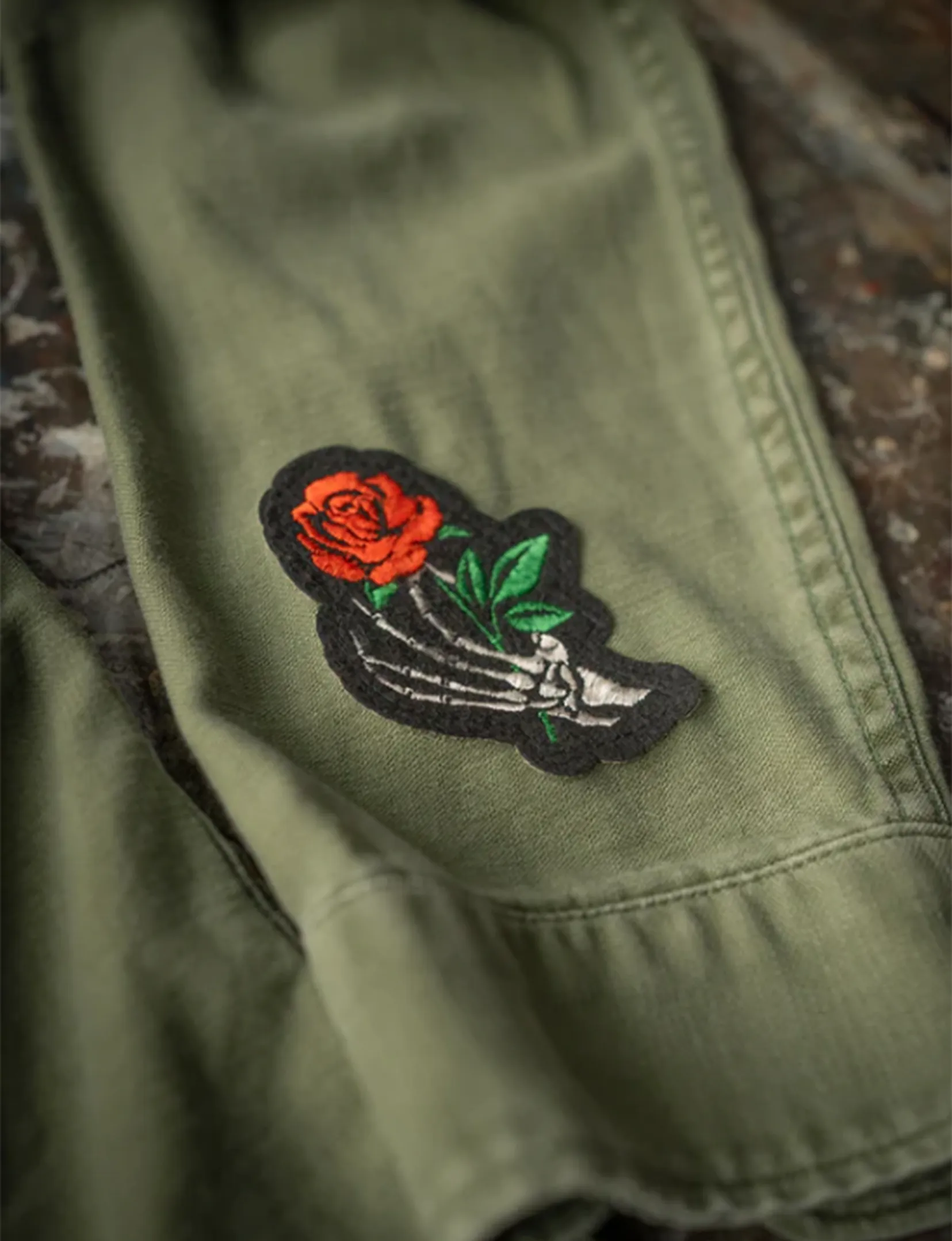 Grateful Dead Military Jacket, Army Fade