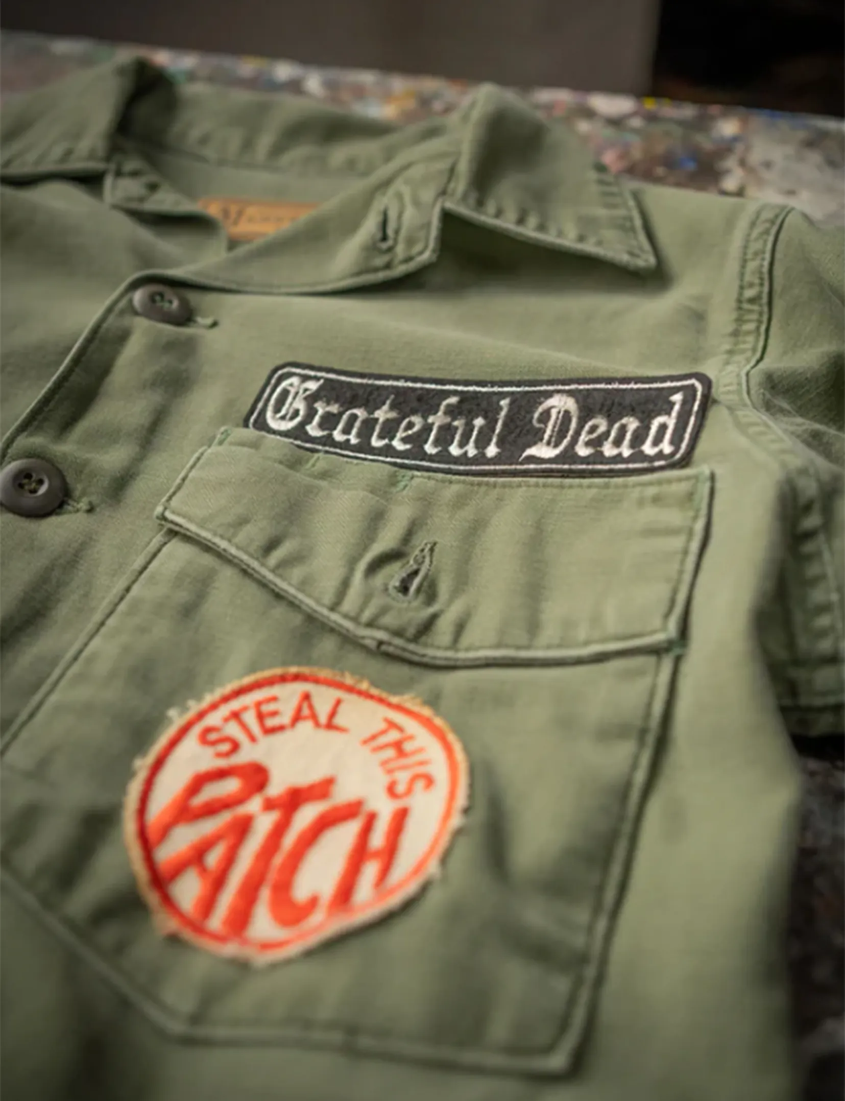 Grateful Dead Military Jacket, Army Fade