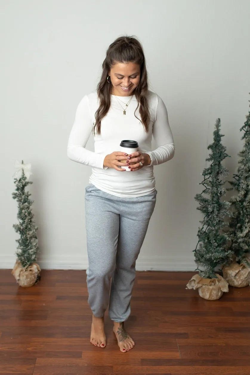 Gray Lined Jogger Pants (SM-3X)