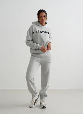 Grey Melange Varsity Sweat set