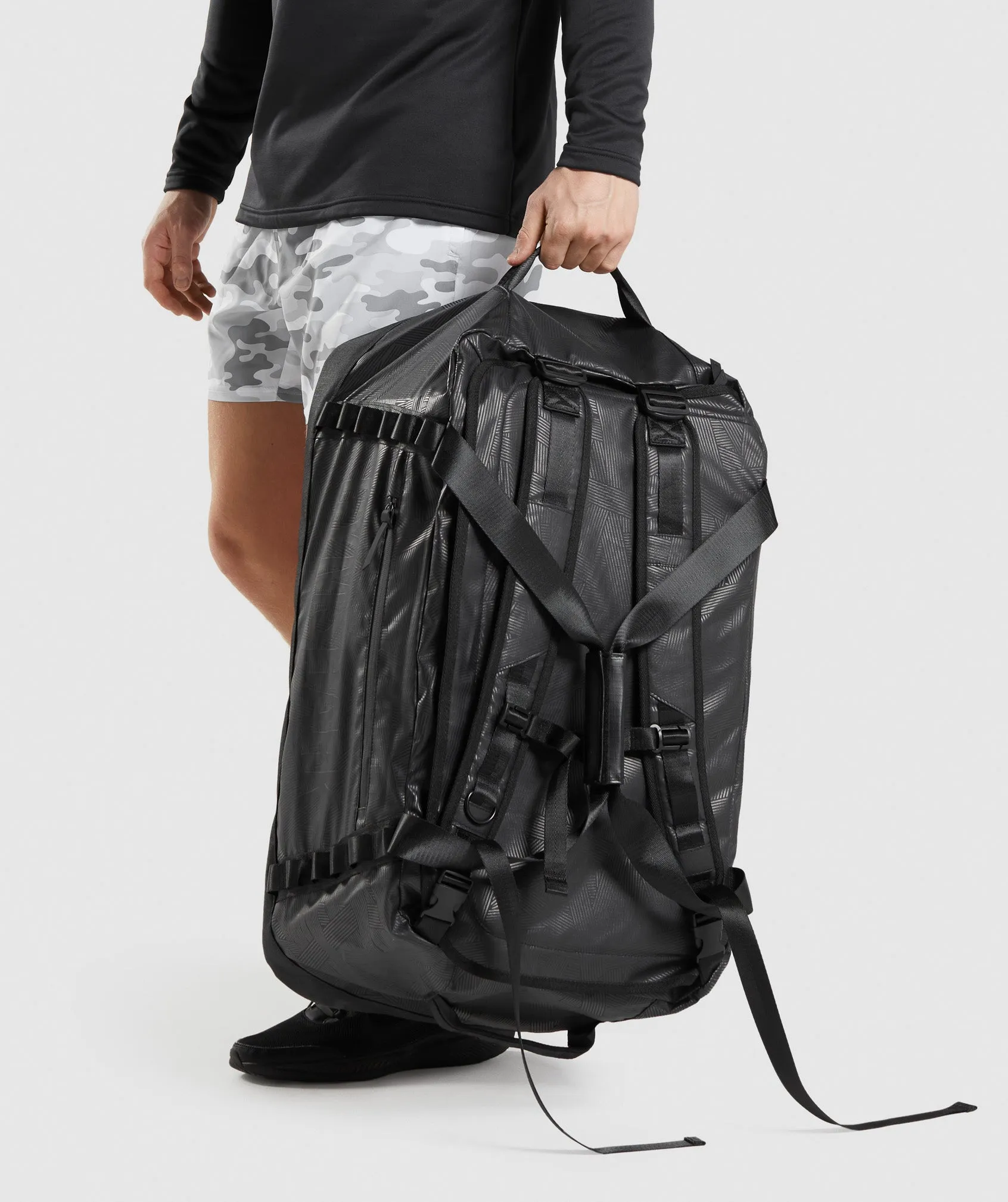 Gymshark X-Series Duffle Bag - Black Print