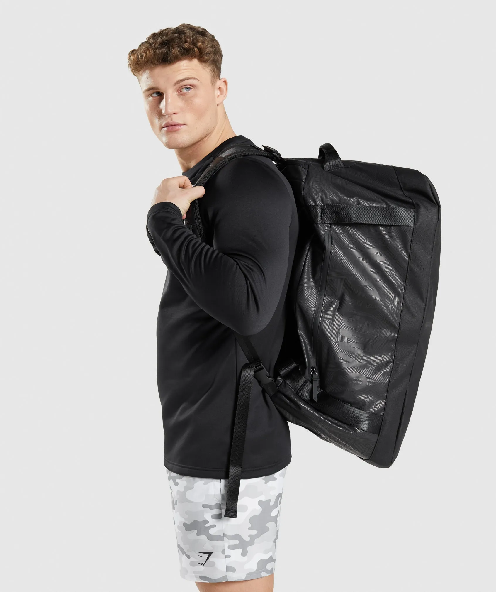 Gymshark X-Series Duffle Bag - Black Print