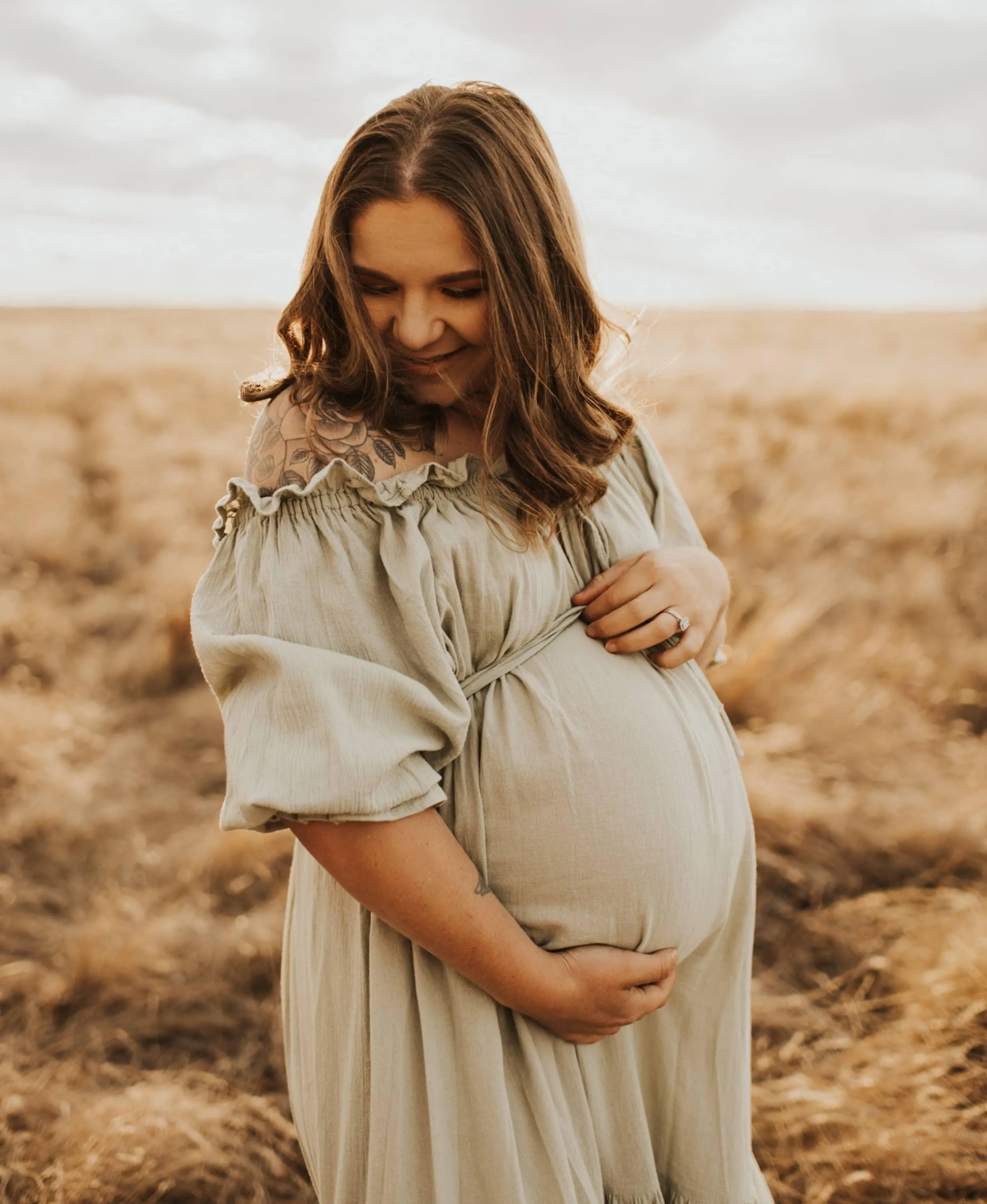 Hazel & Folk Emmaline Maxi Gown - Sage