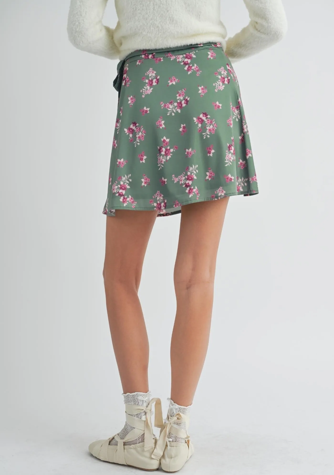 Hostess Wrap Mini Skirt