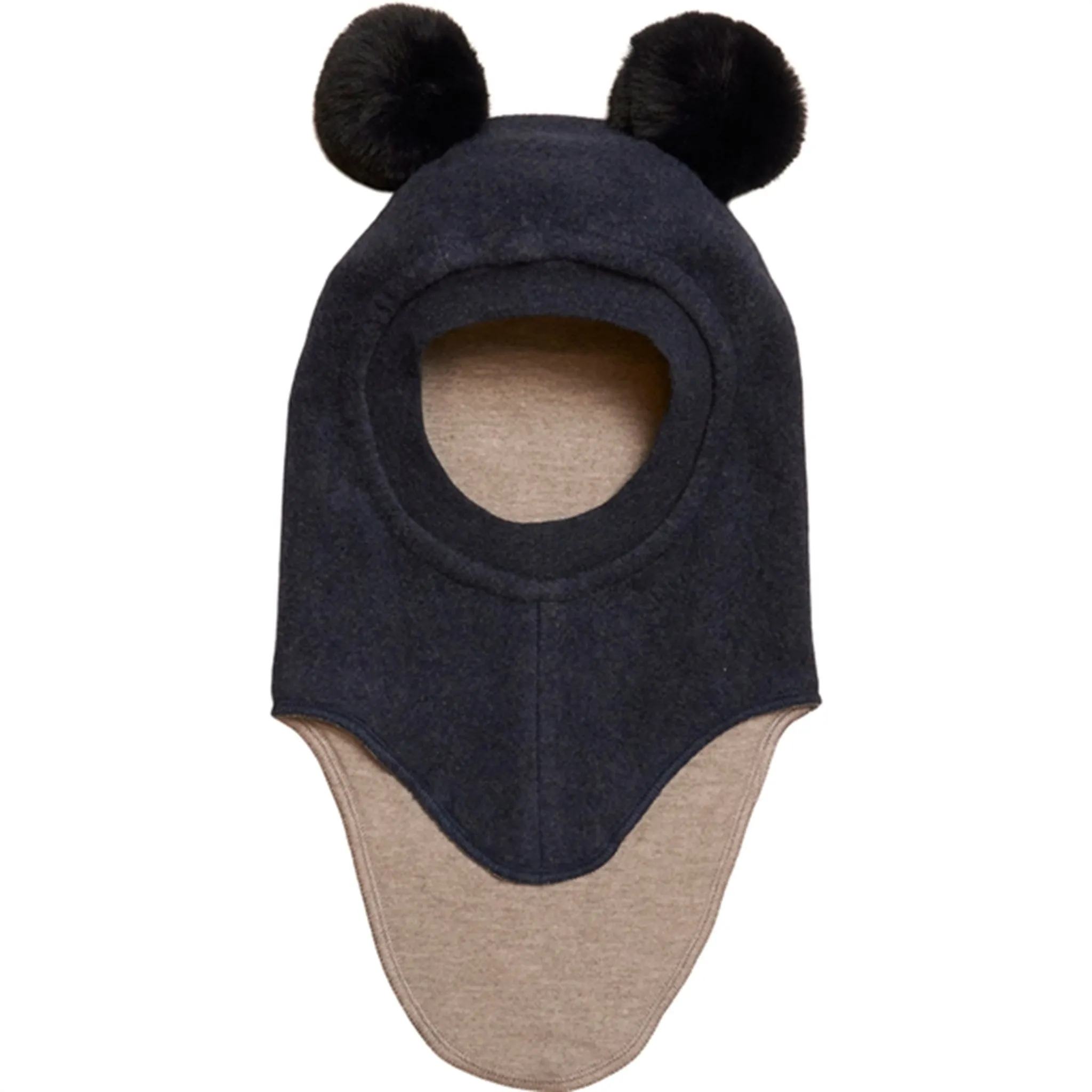 Huttelihut Cotton Big Bear Fake Fur Balaclava Navy