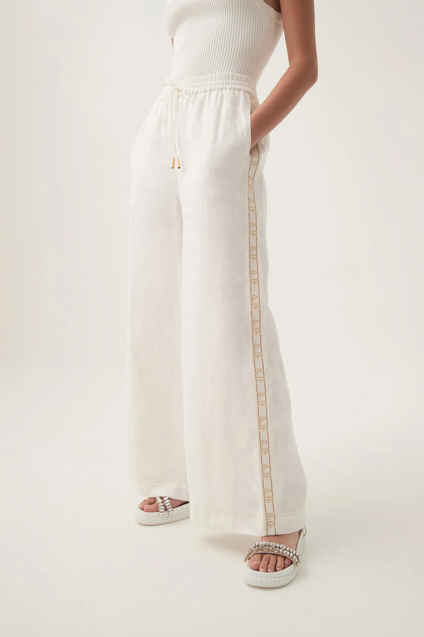 Imogen Logo Linen Pant