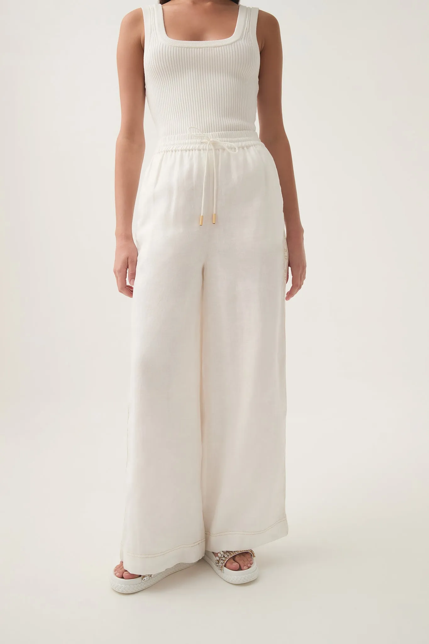 Imogen Logo Linen Pant