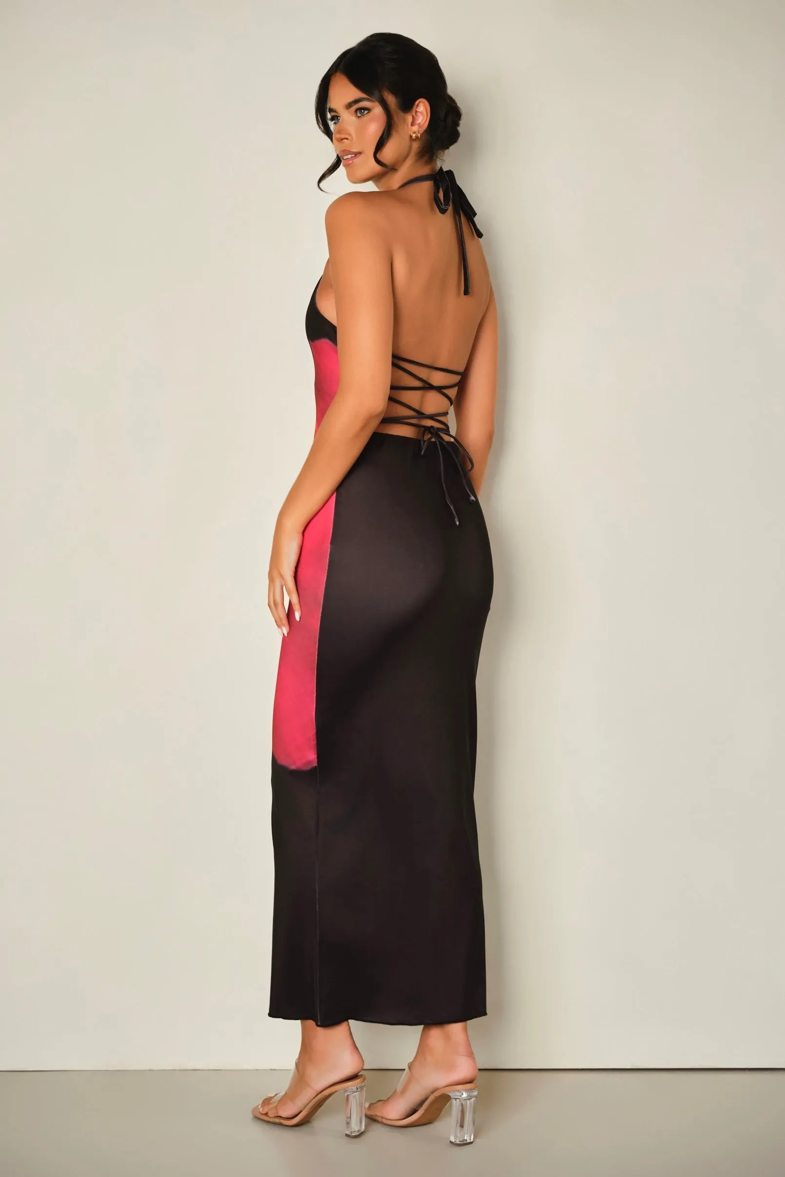 Iris Halter Maxi Dress Fire