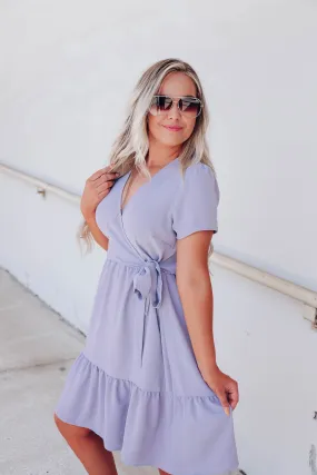 Iris Wrap Ruffle Dress