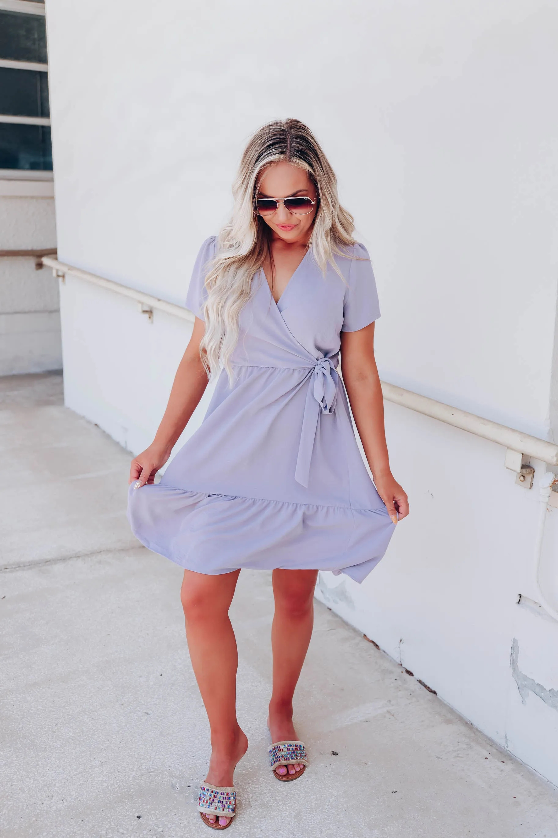 Iris Wrap Ruffle Dress