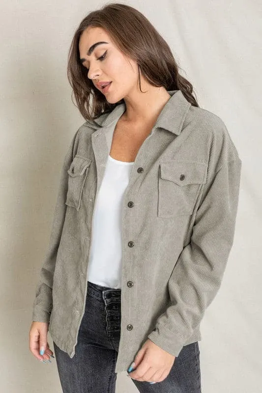 Keeping It Real Corduroy Jacket - Available in 3 Colors