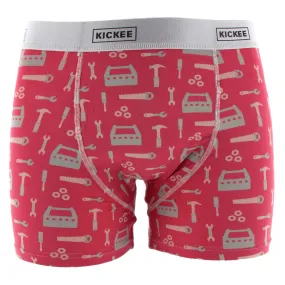 KicKee Pants Flag Red Construction Men's Boxer Brief