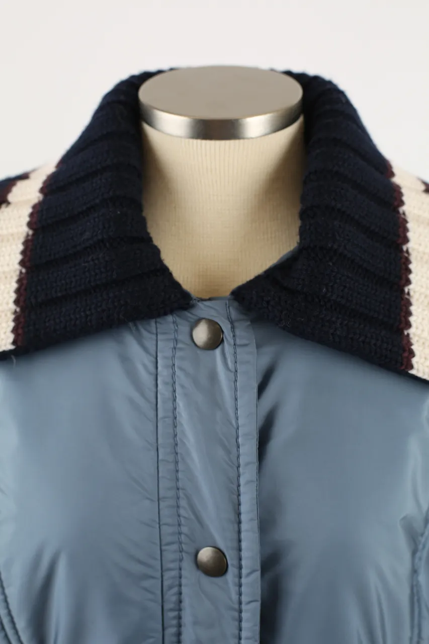 Knit Collar Lightly Padded Jacket