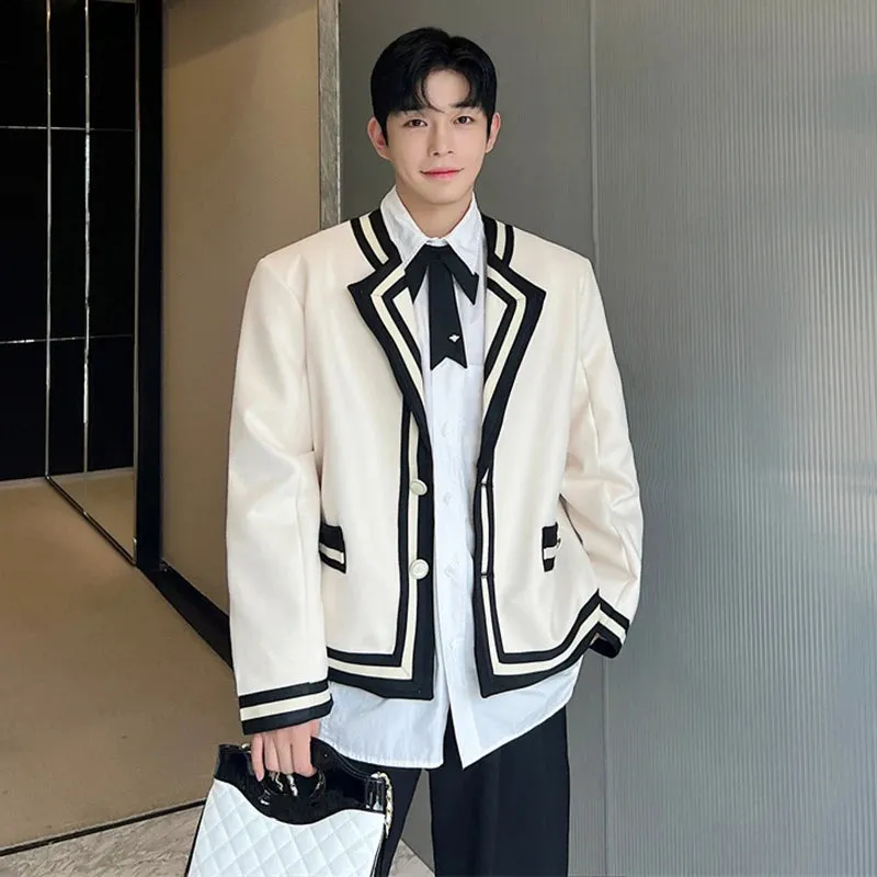 Korean Style Suit Coat Trend Men's Fashion College Style Jacket Personality Casual Male Blazers Autumn Clothing 9C2372