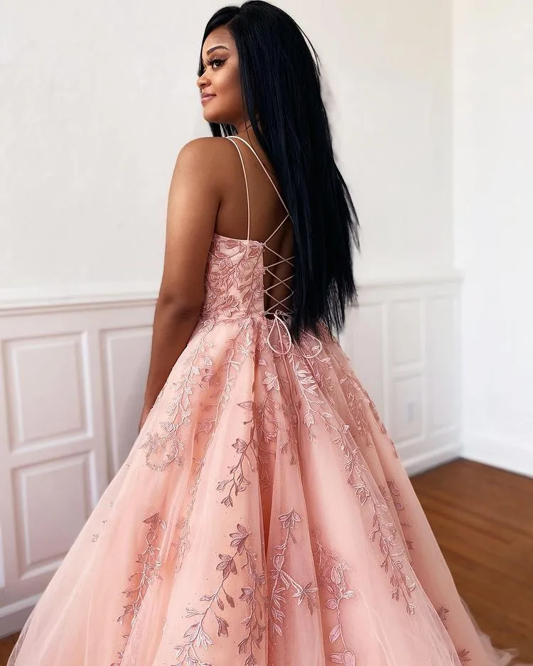 Lace Prom Dress,  Formal Ball Dress, Evening Dress, Dance Dresses, School Party Gown, PC0967