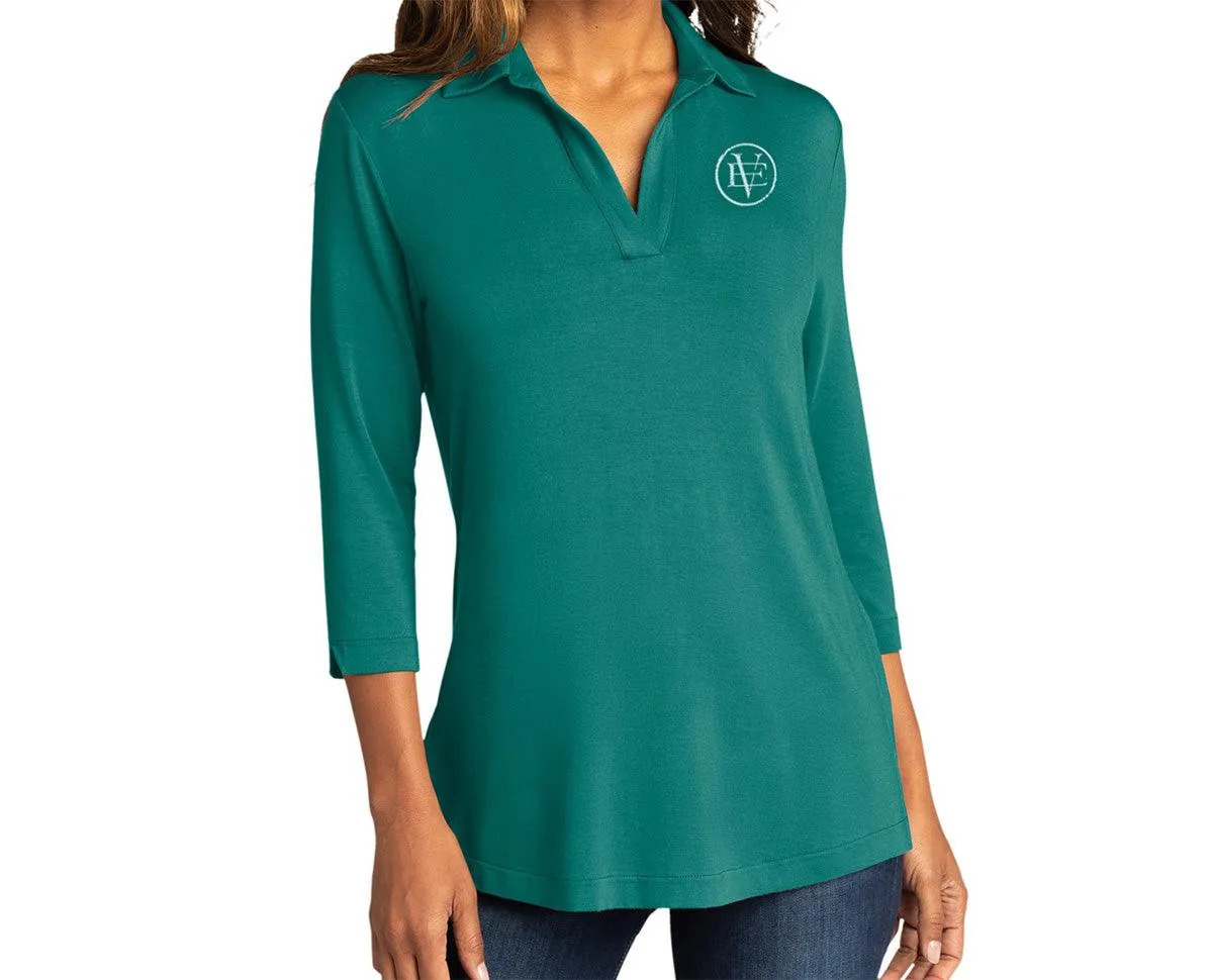 Ladies Luxe Knit Tunic 3/4 Sleeve