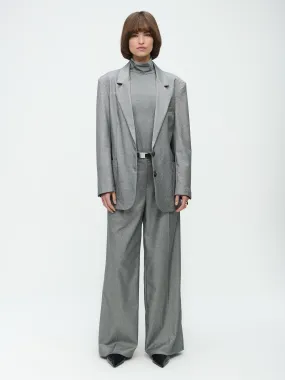 Lennard Oversize Blazer | Grey Silver