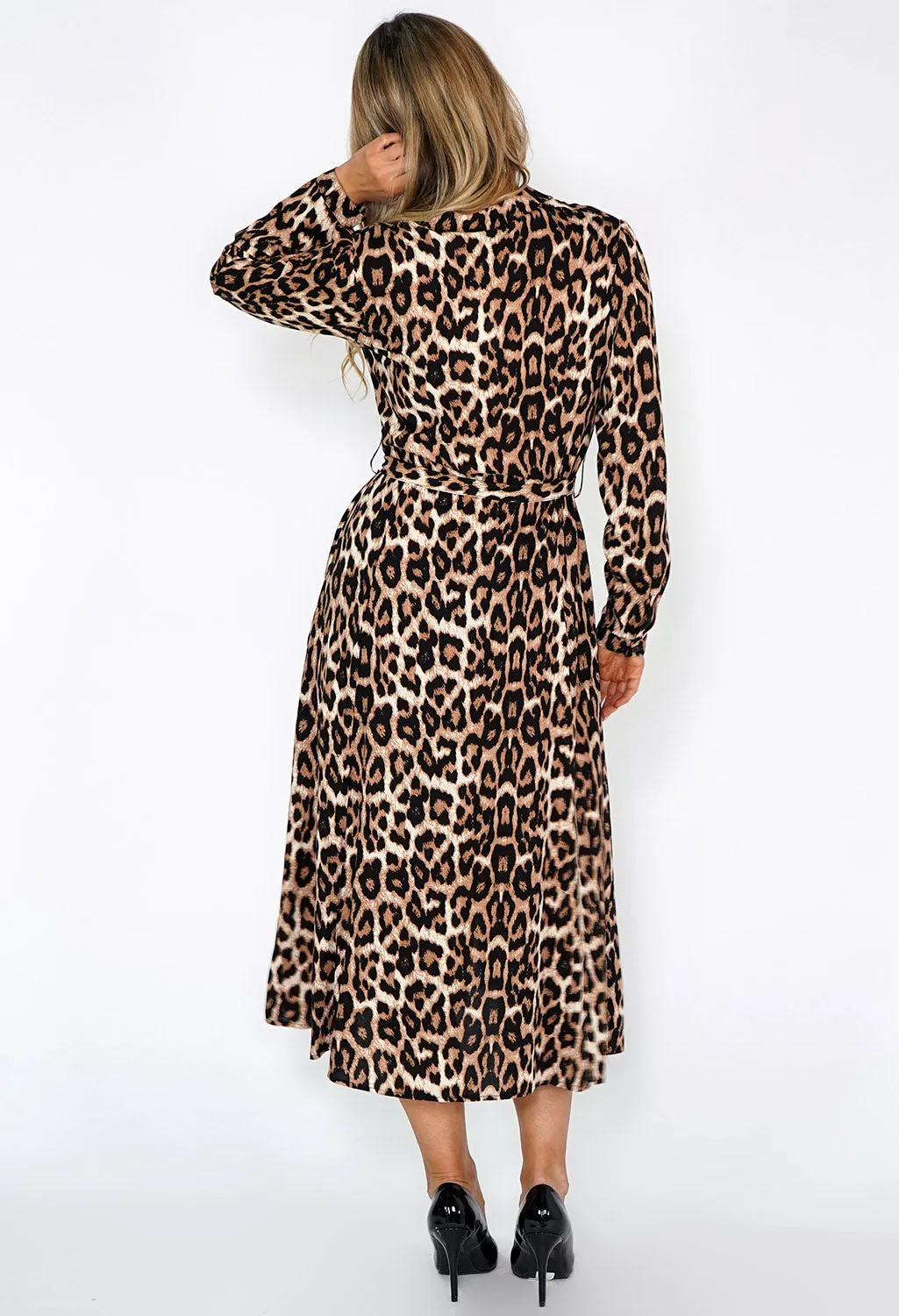 Leopard Print Shirt Dress