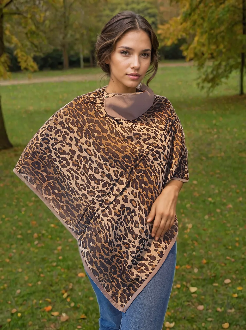 Leppy wool blend Poncho